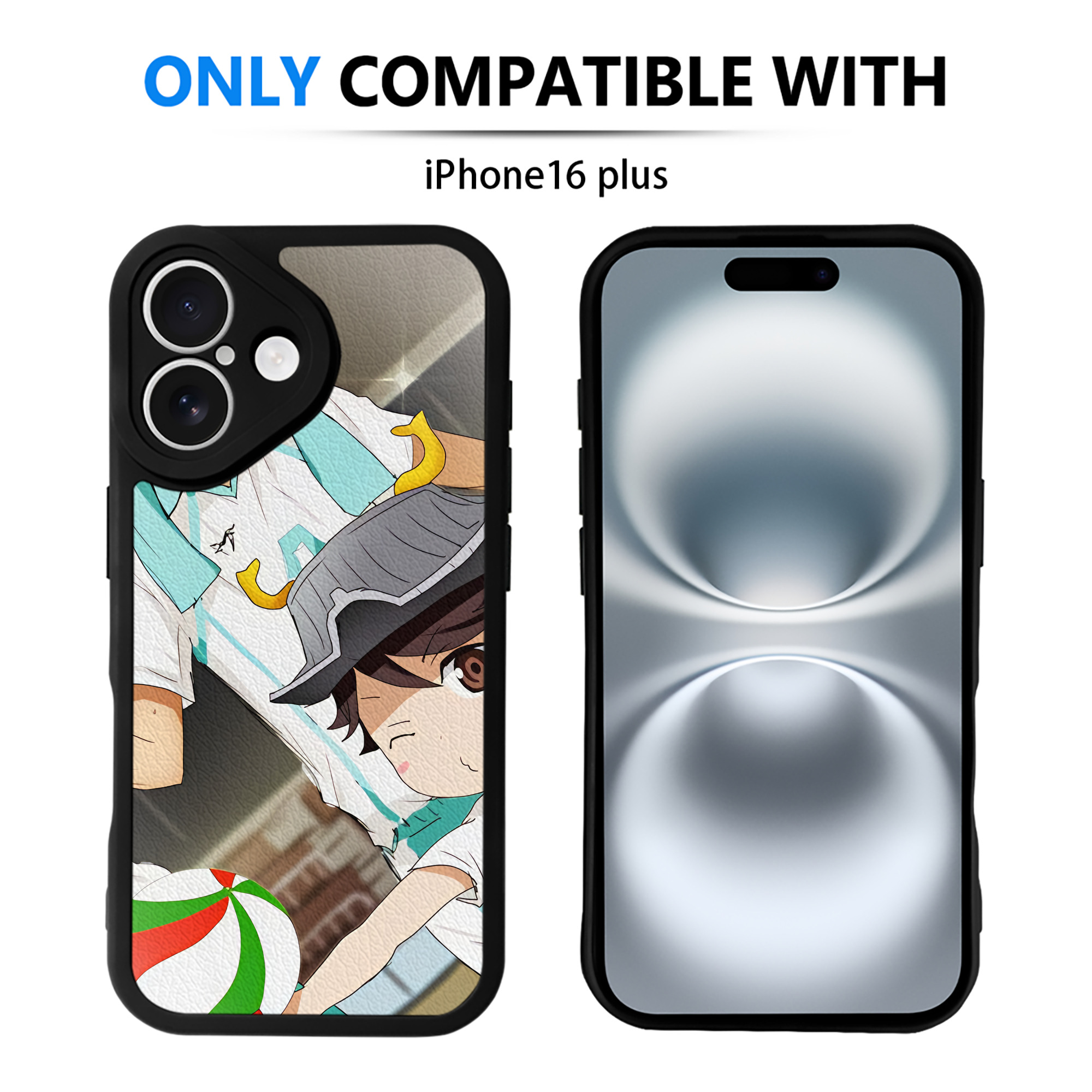（画像用） ハイキュー!! Haikyu!! 【iPhone 16シリーズ対応】シリコンスマホケース（レザー調） 材質：シリコン